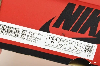 Hyperoad Black 85 1 AIR White JORDAN Retro NIKE High 0730